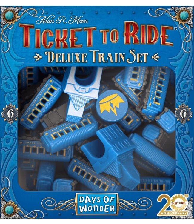 TICKET TO RIDE  # 6  -  COFFRET DE TRAIN DE LUXE 20E ANNIVERSAIRE - BLEU (ML)