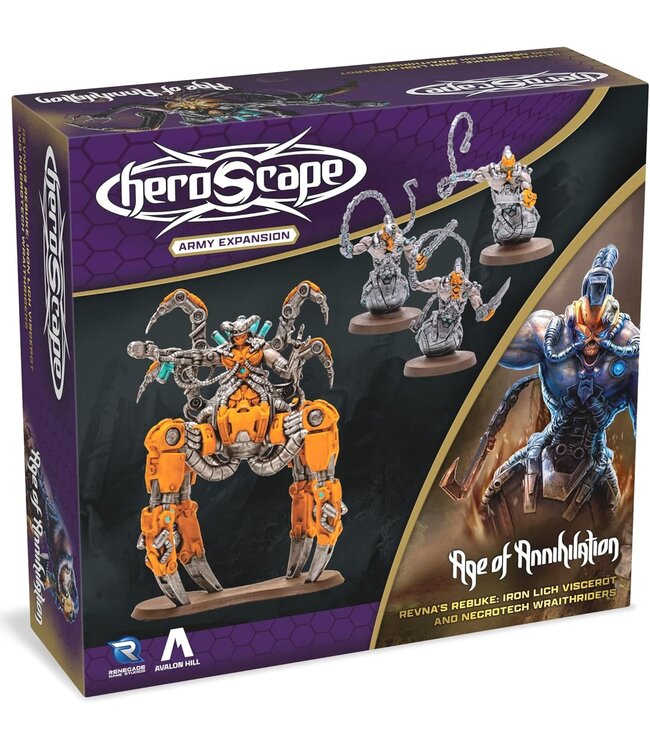 HEROSCAPE  -  AGE OF ANNIHILATION  -  REVNA'S REBUKE: IRON LICH VISCEROT AND NECROTECH WRAITHRIDERS - ARMY EXPANSION