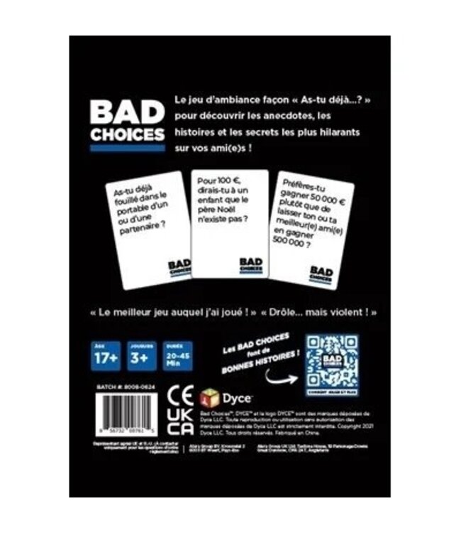 BAD CHOICES  -  BASE GAME (FR)