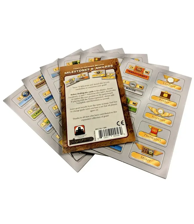 TERRAFORMING MARS  -  MILESTONES AND AWARDS (EN)