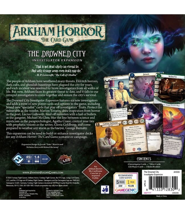 ARKHAM HORROR : THE CARD GAME  -  THE DROWNED CITY  -  INVESTIGATOR EXPANSION (EN)