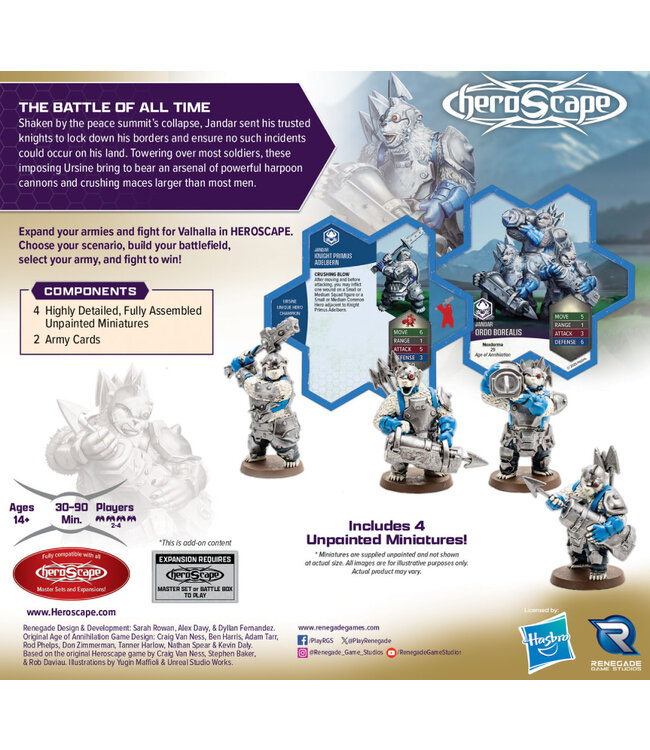 HEROSCAPE  -  AGE OF ANNIHILATION  -  RISING TIDE: KNIGHT PRIMUS ADELBERN AND ORDO BOREALIS - ARMY EXPANSION (EN)