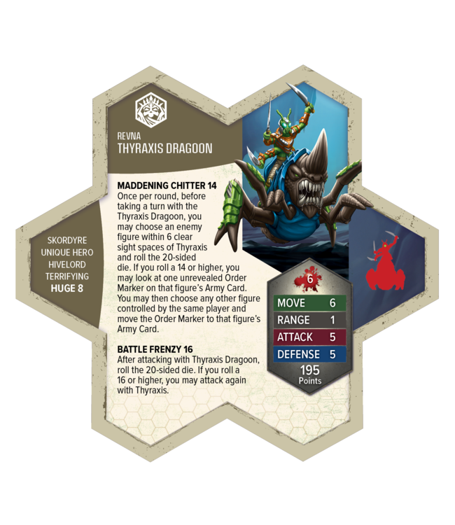 HEROSCAPE:  THYRAXIS DRAGOON MINIATURE