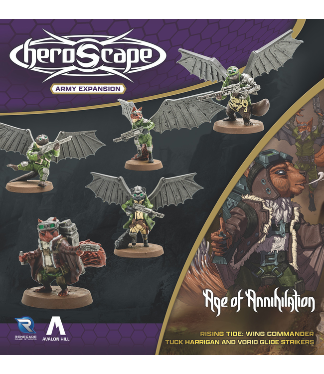 HEROSCAPE: RISING TIDE WING COMMANDER TUCK HARRIGAN AND VORID GLIDESTRIKERS ARMY - EXPANSION