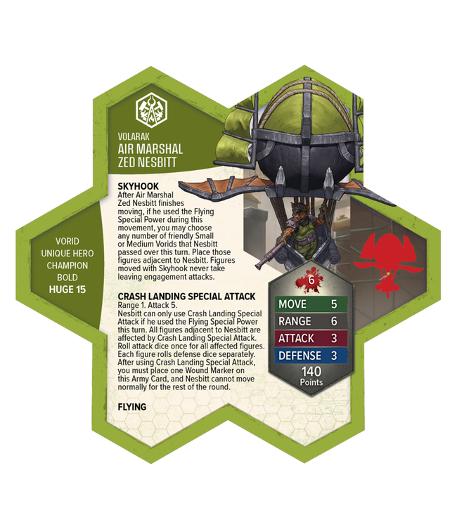 HEROSCAPE  -  AGE OF ANNIHILATION  -  AIR MARSHAL ZED NESBITT - ARMY EXPANSION (EN)