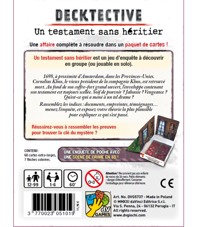 DECKTECTIVE  -  UN TESTAMENT SANS HÉRITIER (FR)