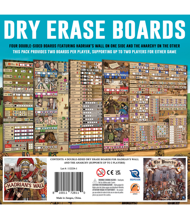 HADRIAN'S WALL AND THE ANARCHY - DRY ERASE BOARDS (EN)