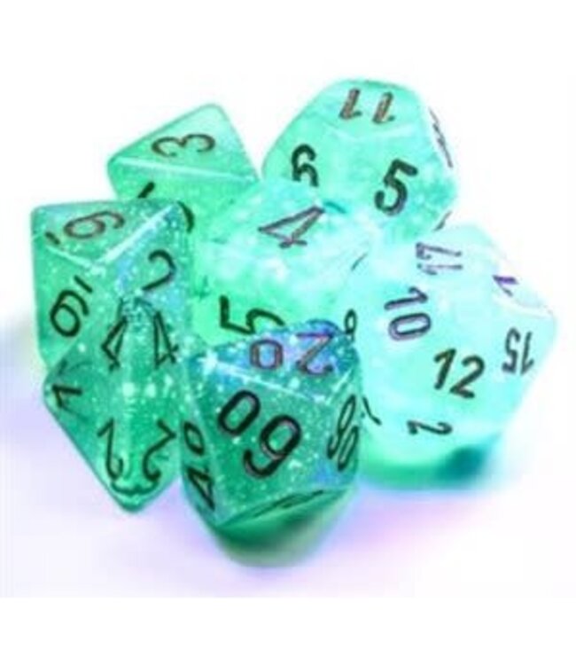 DICE - BOREALIS: 7PC LIGHT GREEN - GOLD LUMINARY