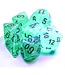 DICE - BOREALIS: 7PC LIGHT GREEN - GOLD LUMINARY