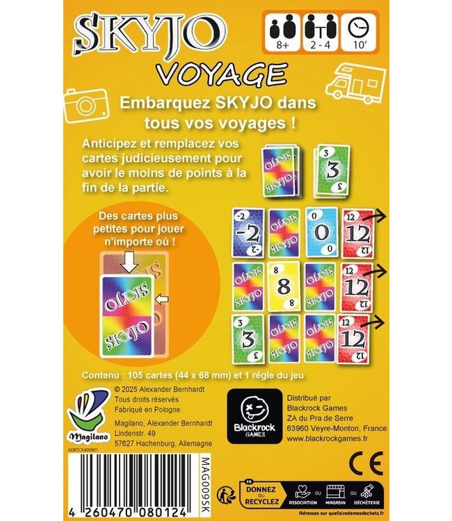 Skyjo Voyage - FR 12,00 12,0000 19,9900 TPS + TVQ 144,00 $CAD