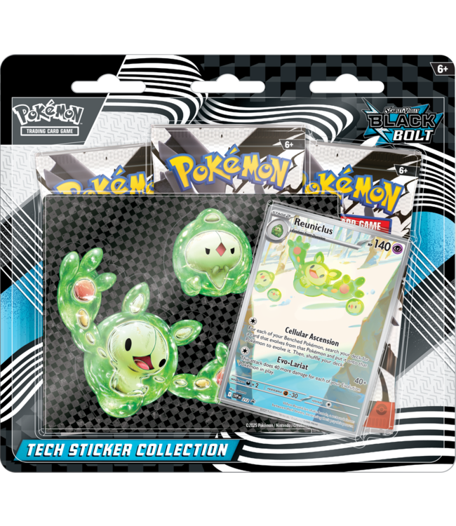 POKEMON  -  SCARLET & VIOLET - SV10.5 - BLACK BOLT  - REUNICLUS TECH STICKER COLLECTION (EN
