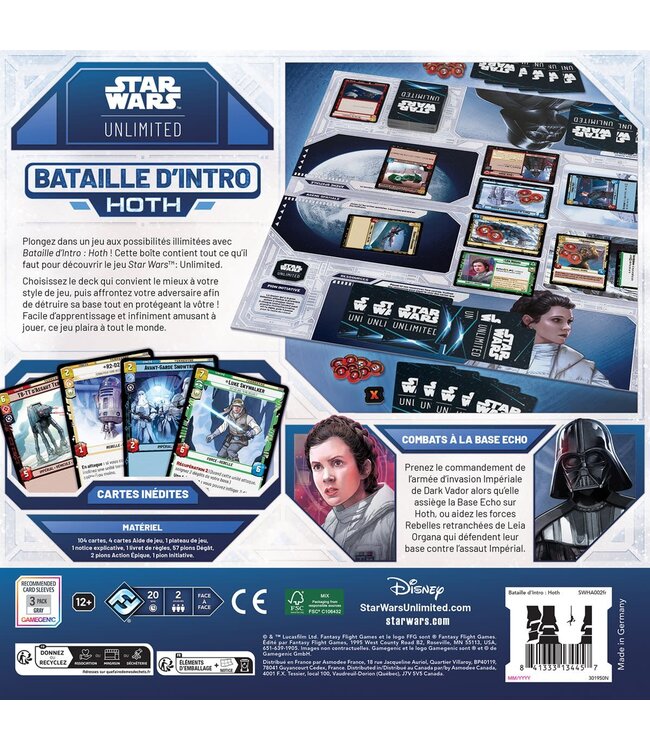 STAR WARS: UNLIMITED  -  BATAILLE D'INTRO: HOTH - BOÎTE D'APPRENTISSAGE  (FR)