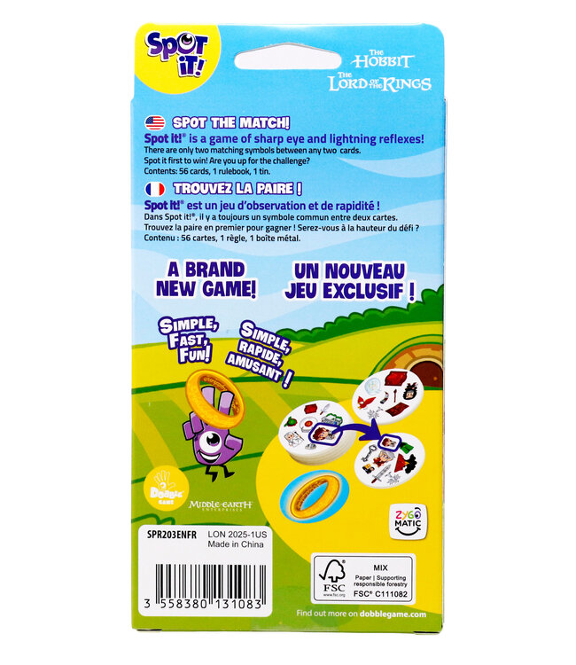 DOBBLE  -  SPOT IT! - LE SEIGNEUR DES ANNEAUX (ML)