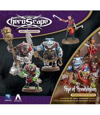 HEROSCAPE - CRIMSON WIDOW AND DREADNOUGHTS OF CARAWAY CAVERN - VERSION NON PEINTE