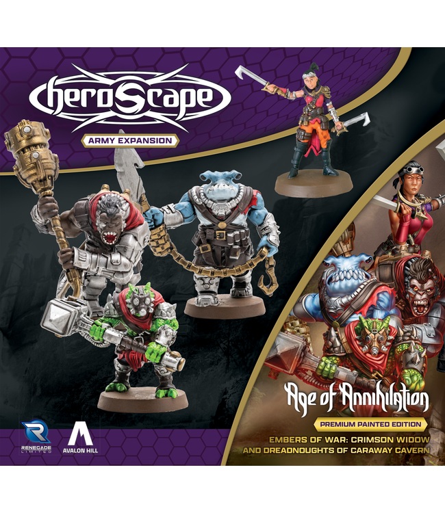 HEROSCAPE - CRIMSON WIDOW AND DREADNOUGHTS OF CARAWAY CAVERN - UNPAINTED VERSION