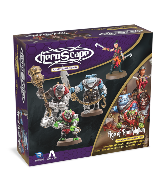 HEROSCAPE - CRIMSON WIDOW AND DREADNOUGHTS OF CARAWAY CAVERN - UNPAINTED VERSION