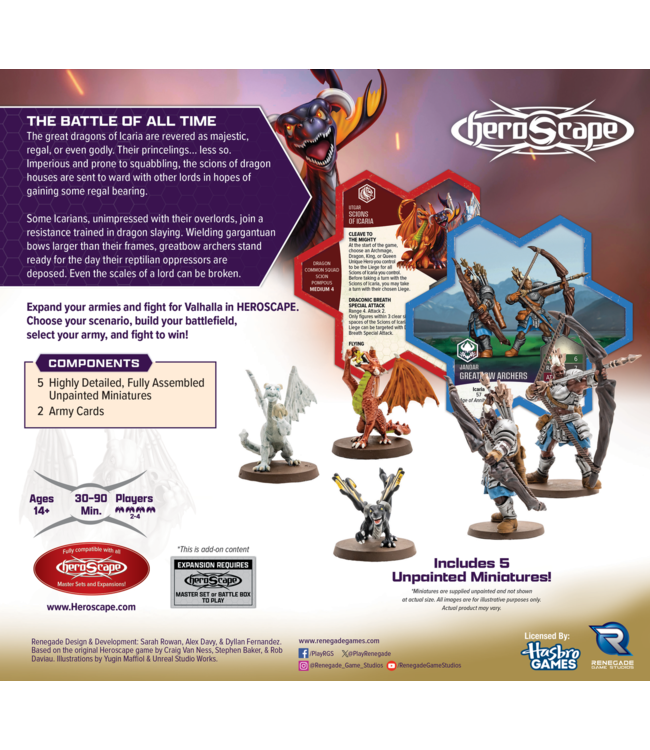 HEROSCAPE: GREATBOW ARCHERS AND SCIONS OF ICARIA ARMY EXPANSION - VERSION NON PEINTE