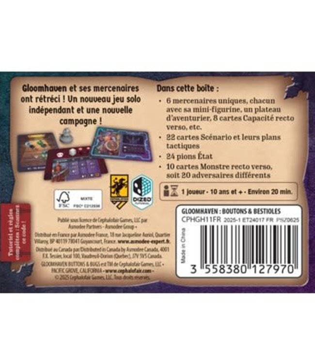 GLOOMHAVEN - BOUTONS & BESTIOLES (FR)