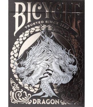 POKER SIZE PLAYING CARDS  -  BICYCLE - BLACK DRAGON