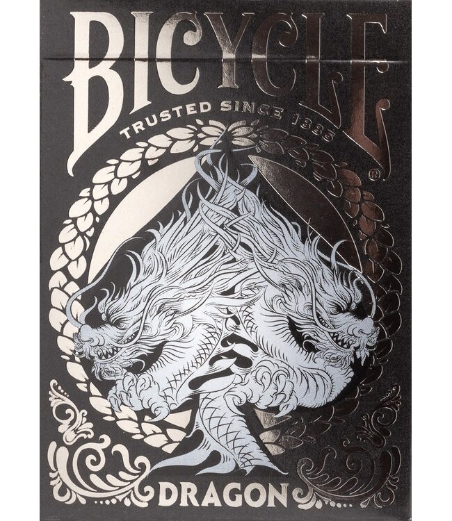 POKER SIZE PLAYING CARDS  -  BICYCLE - BLACK DRAGON