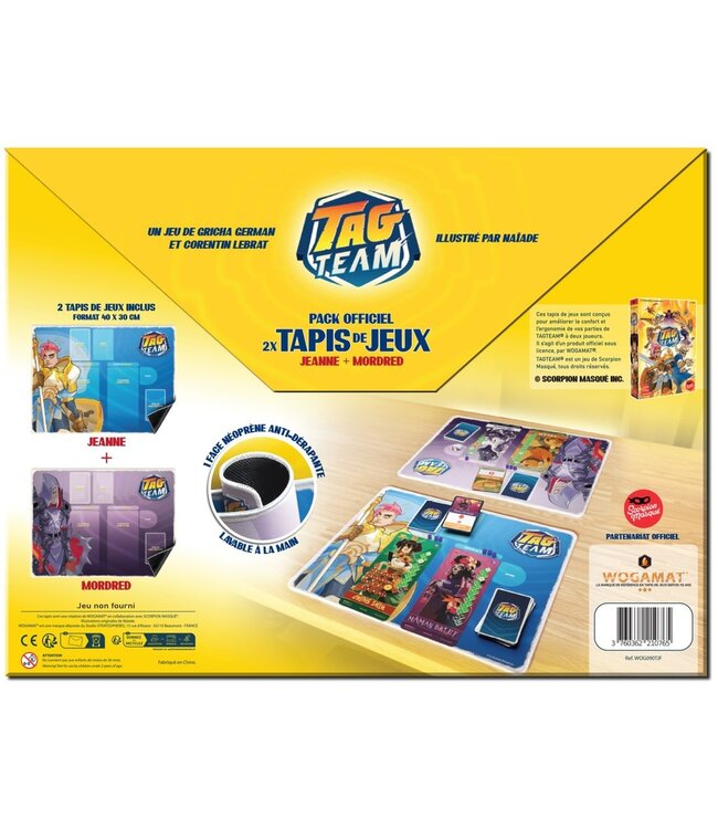 TAG TEAM  -  2 TAPIS DE JEU - JEANNE & MORDRED (FR)