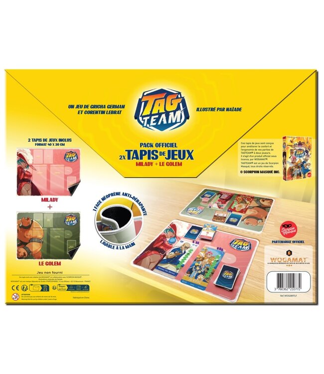 TAG TEAM  -  2 TAPIS DE JEU - MILADY & LE GOLEM (FR)