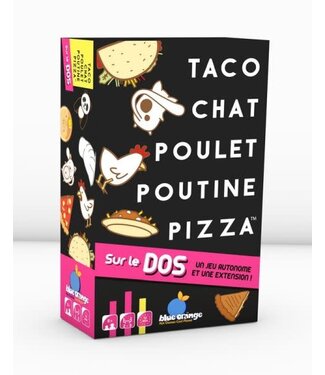 TACO CHAT POULET POUTINE PIZZA SUR LE DOS (FR)