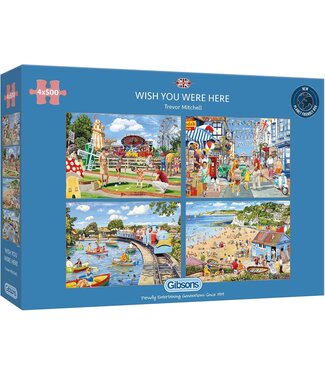 4 PUZZLES IN A BOX - 500 PCS – WISH YOU WERE HERE