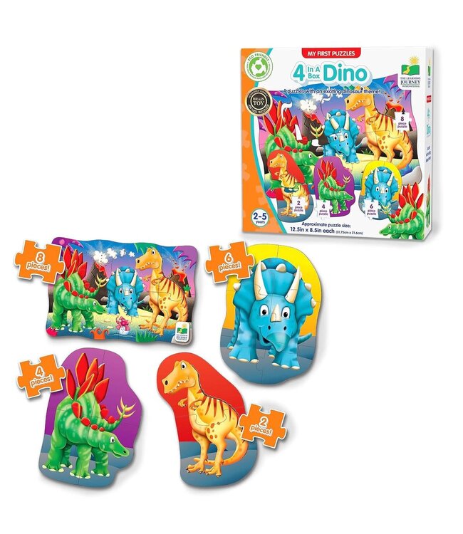 Puzzle - My First Puzzle Sets: 4-in-A- Box: Dino (EN)