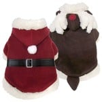 FouFou Dog Reversible Santa Reindeer suit small