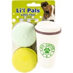 Coastal Pet Products Li'l Pals - Latex Coffee Cup & 2 Cookies