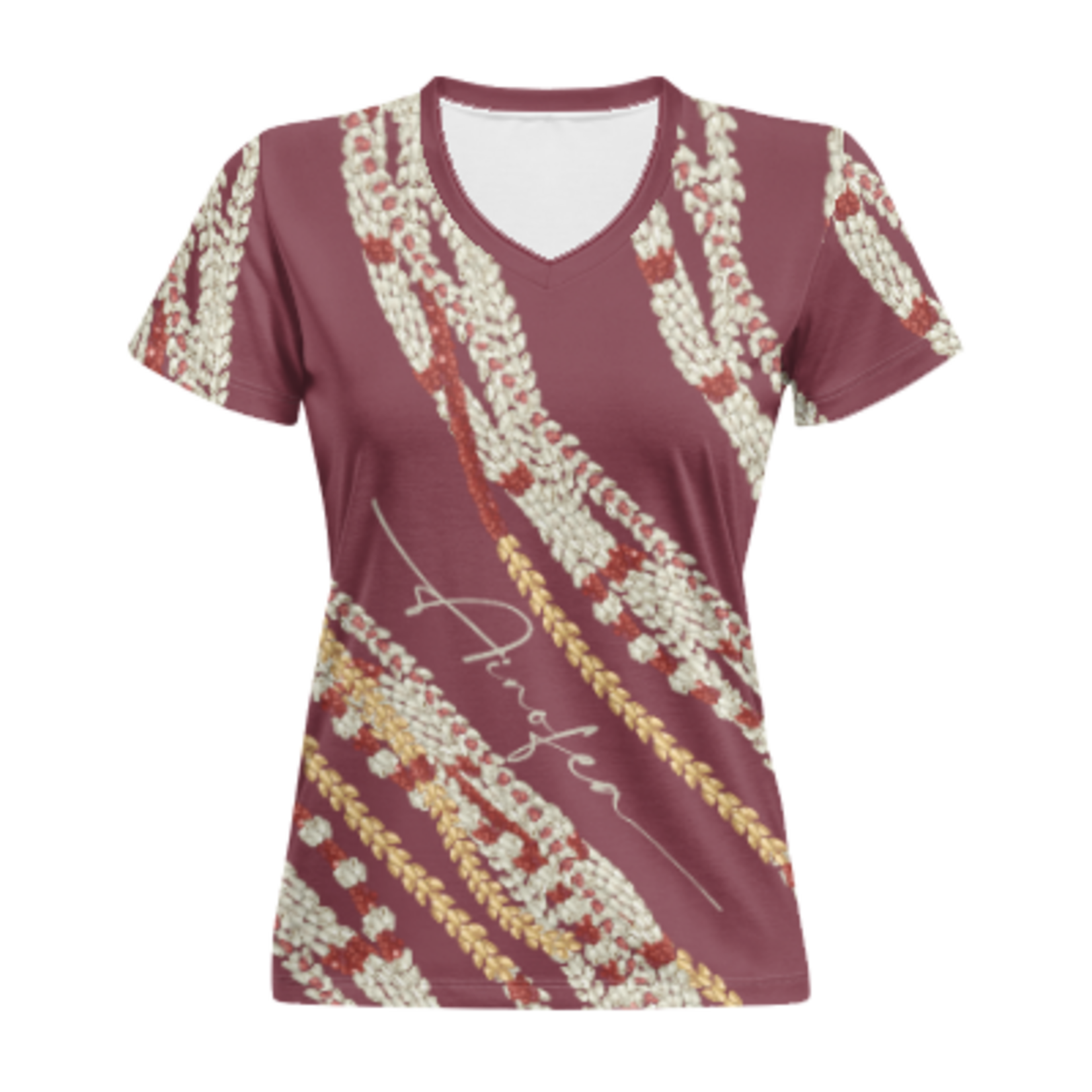 Womens printed V neck shirts