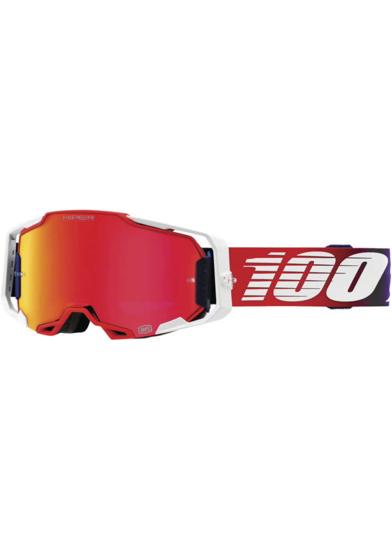 100% 100% ARMEGA GOGGLE FACTORY WITH HIPER RED LENS