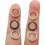 Surgical steel hoop piercing gold