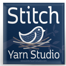 STICKER MULE Stitch Yarn Studio Square Button