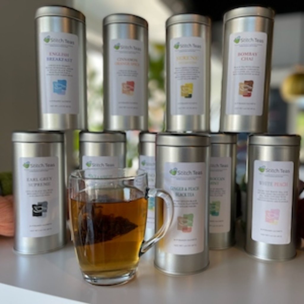 EMPIRE TEA SERVICES Stitch Teas - Pyramid Sachet Tin