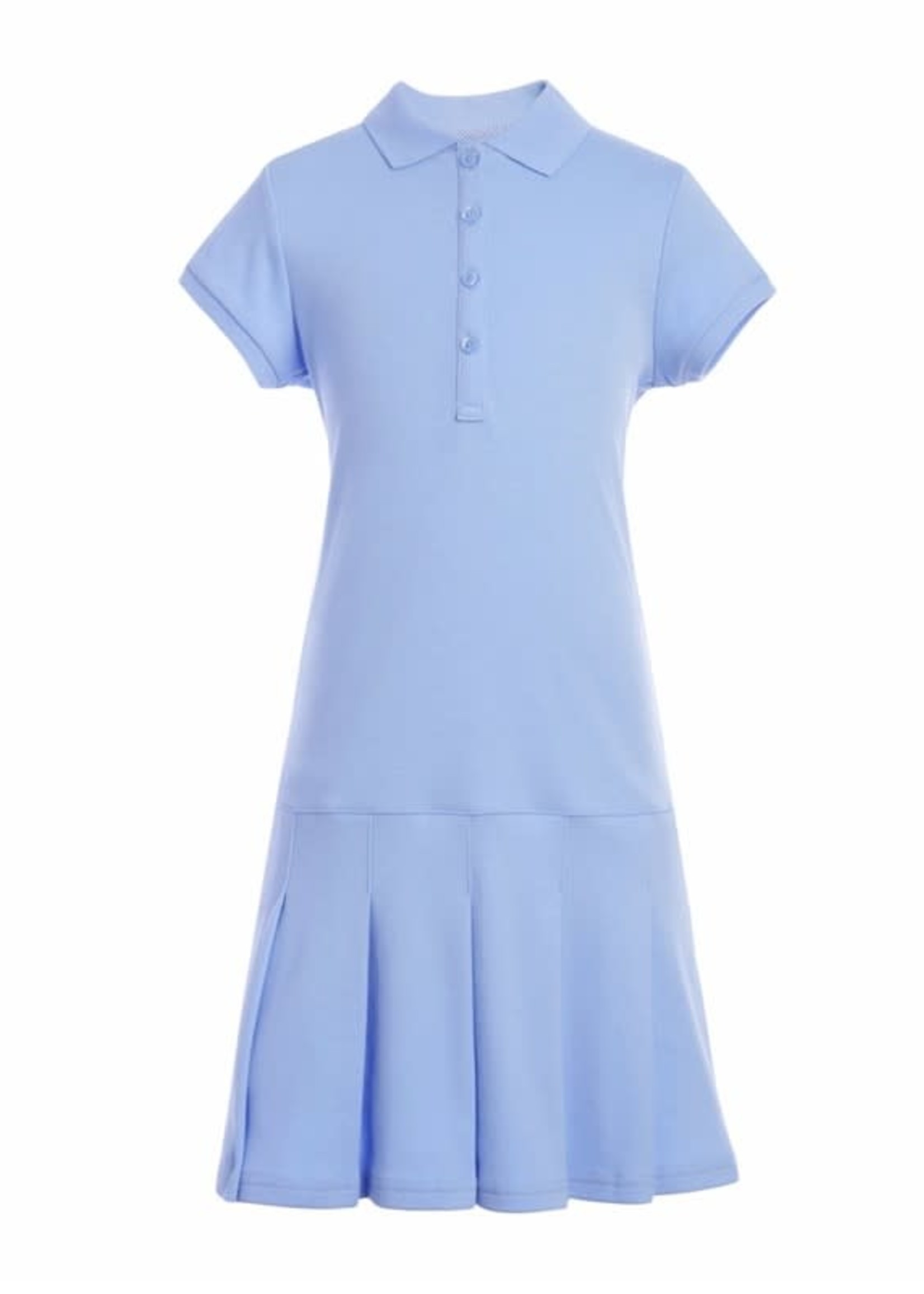 YOUTH INTERLOCK POLO DRESS WITH EMBROIDERY LOGO