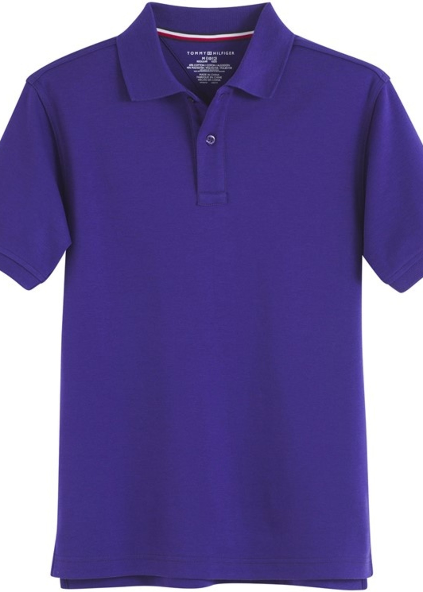 TOMMY HILFIGER SHORT SLEEVE  ADULT INTERLOCK  POLO WITH  EMBROIDERY LOGO