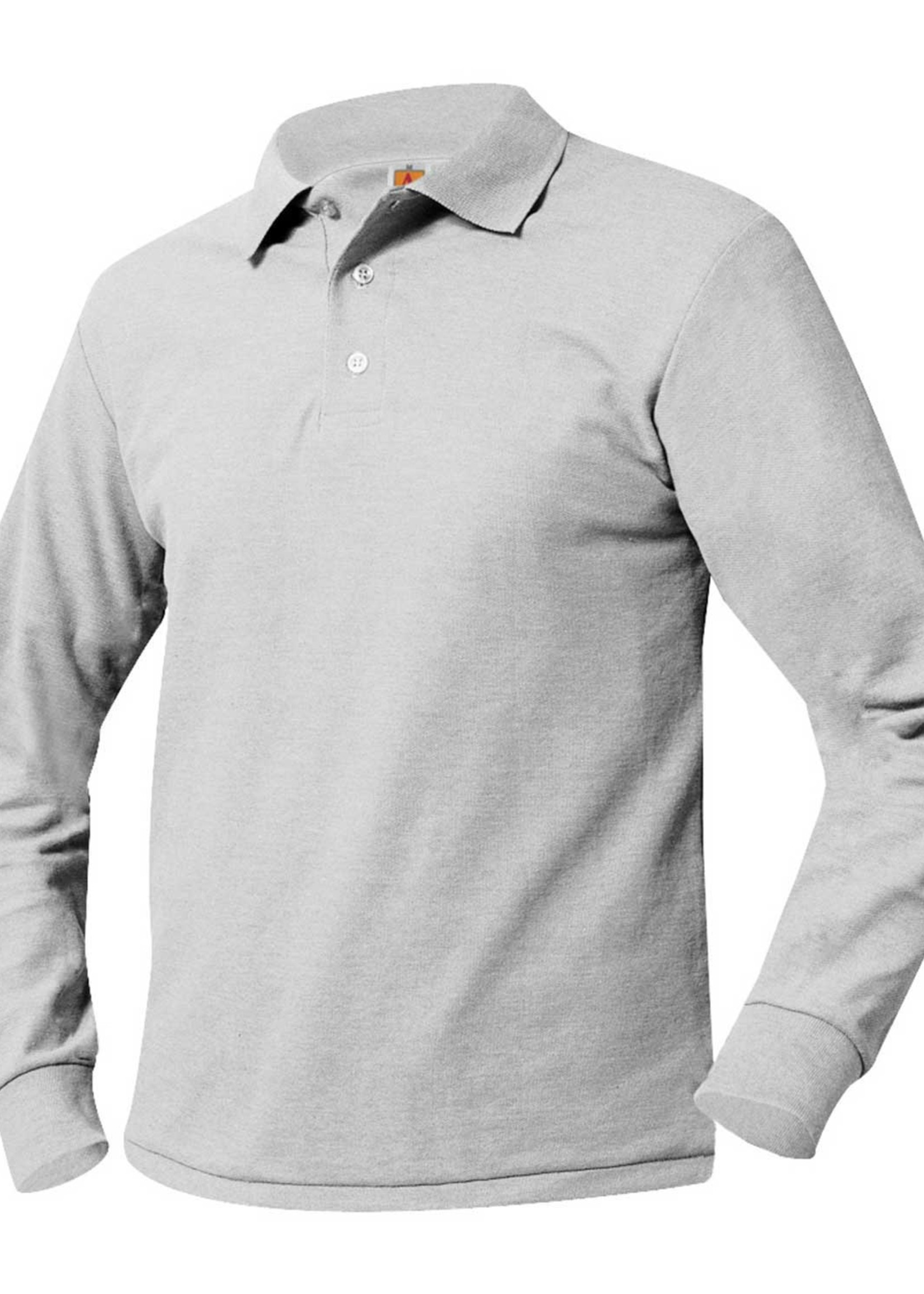 LONG SLEEVE YOUTH A+ PIQUE POLO WITH EMBROIDERY LOGO