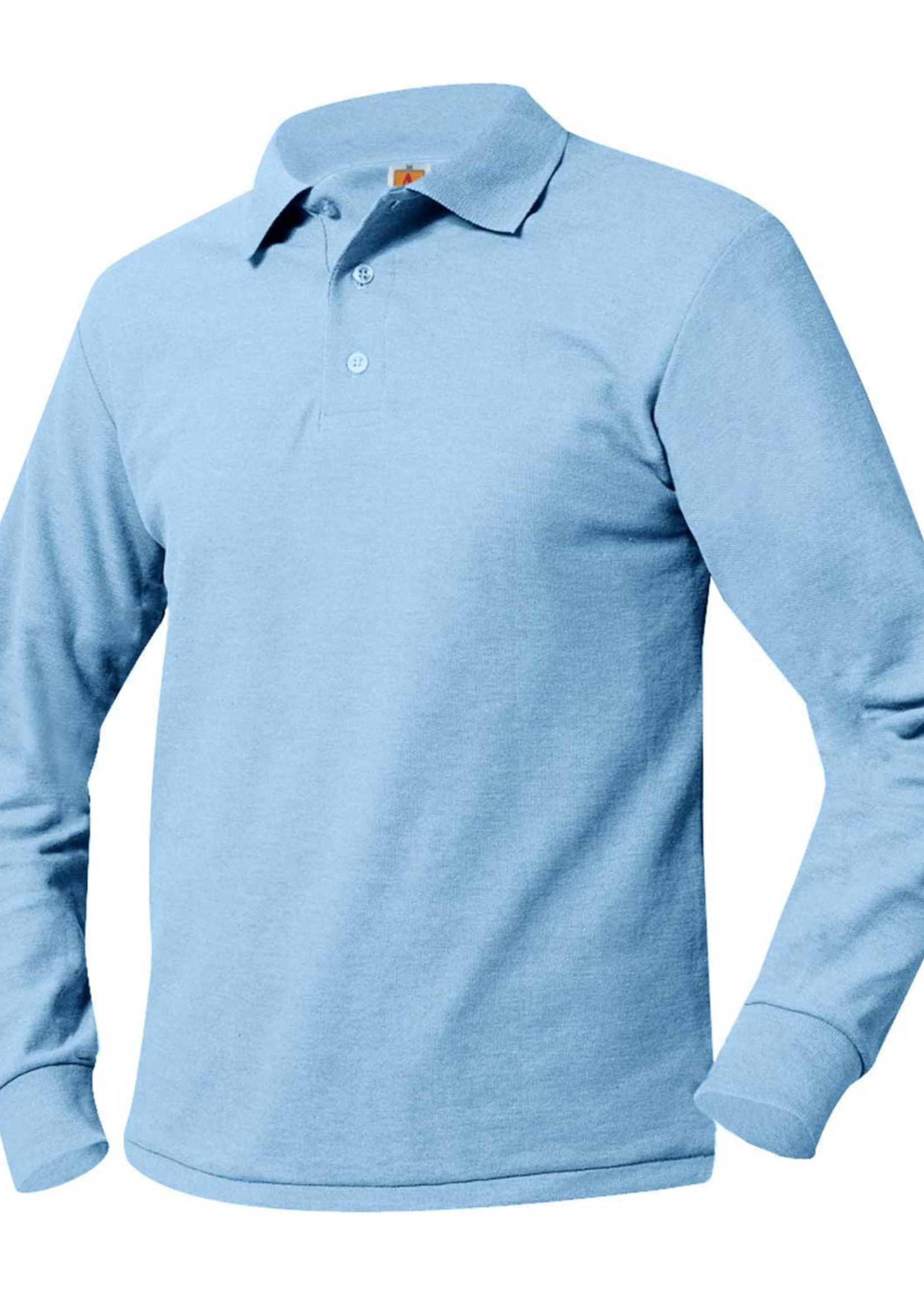 LONG SLEEVE YOUTH A+ PIQUE POLO WITH EMBROIDERY LOGO