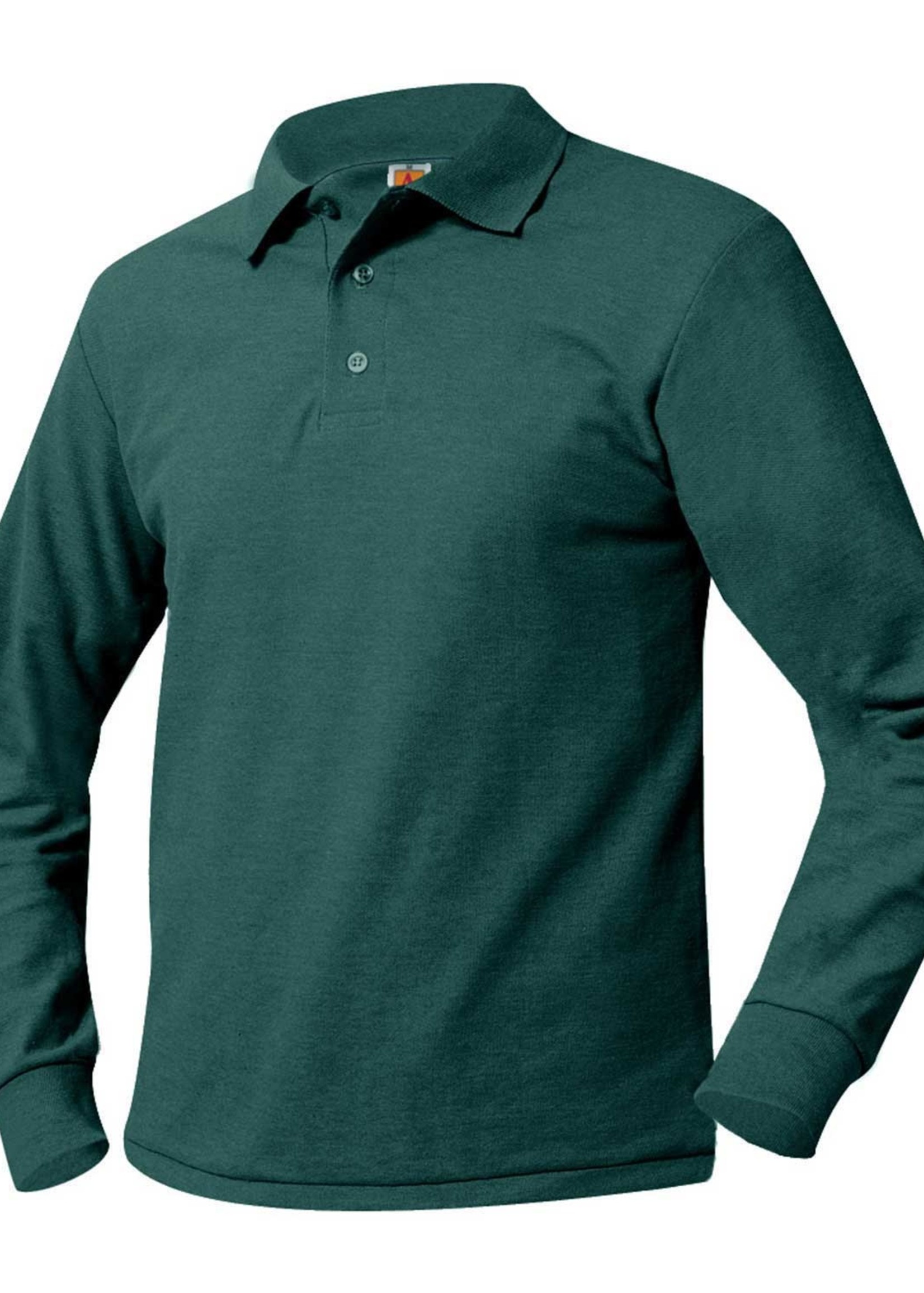 LONG SLEEVE YOUTH A+ PIQUE POLO WITH EMBROIDERY LOGO