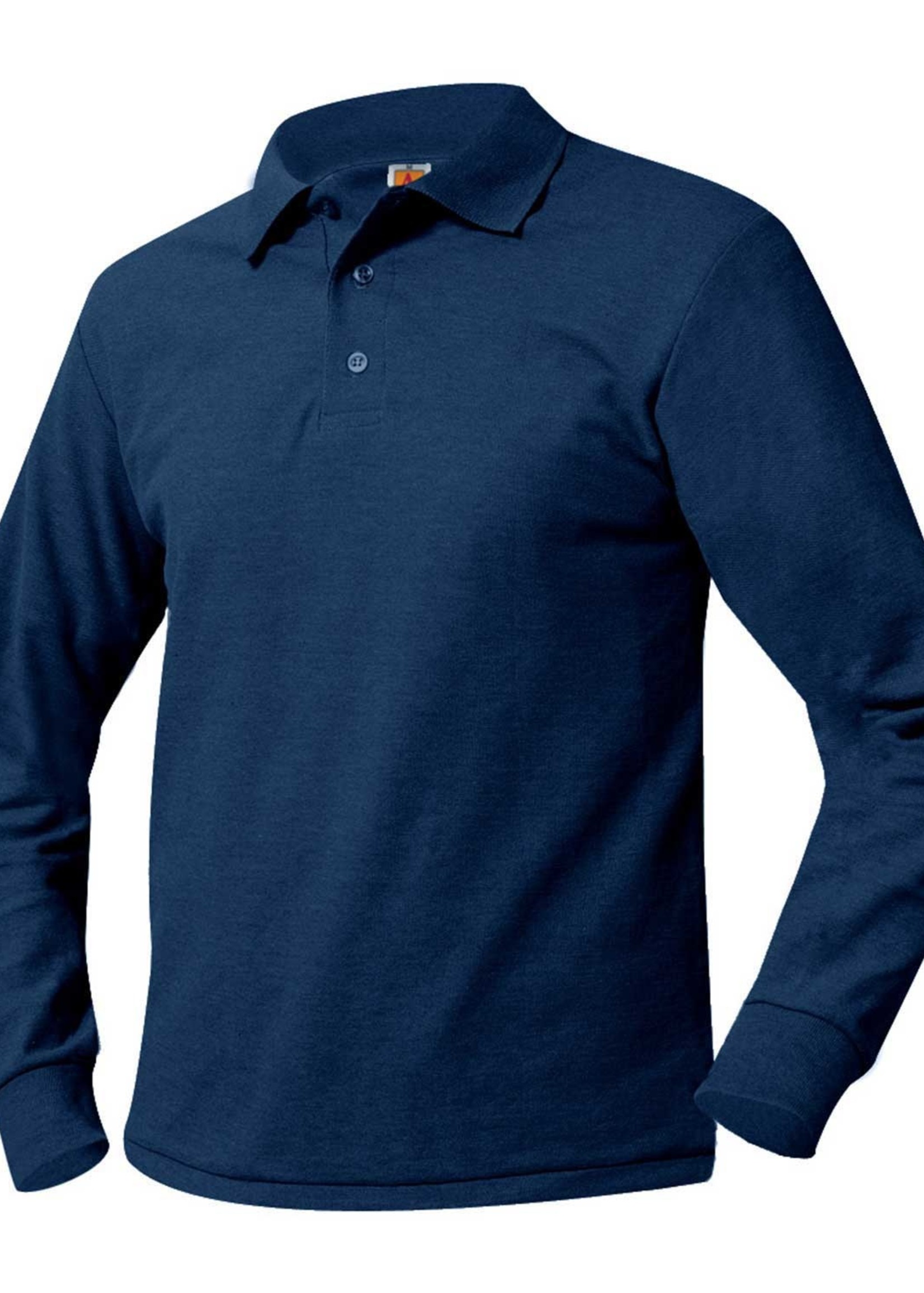 LONG SLEEVE YOUTH A+ PIQUE POLO WITH EMBROIDERY LOGO