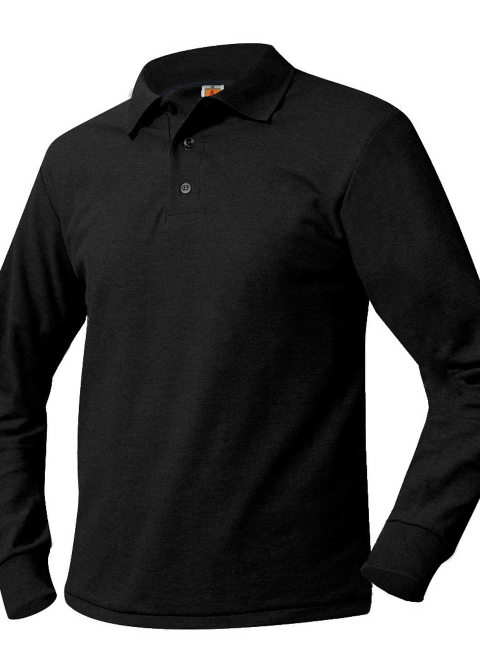 LONG SLEEVE YOUTH A+ PIQUE POLO WITH EMBROIDERY LOGO