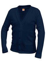 YOUTH A+ CARDIGAN SWEATER WITH EMBROIDERY LOGO