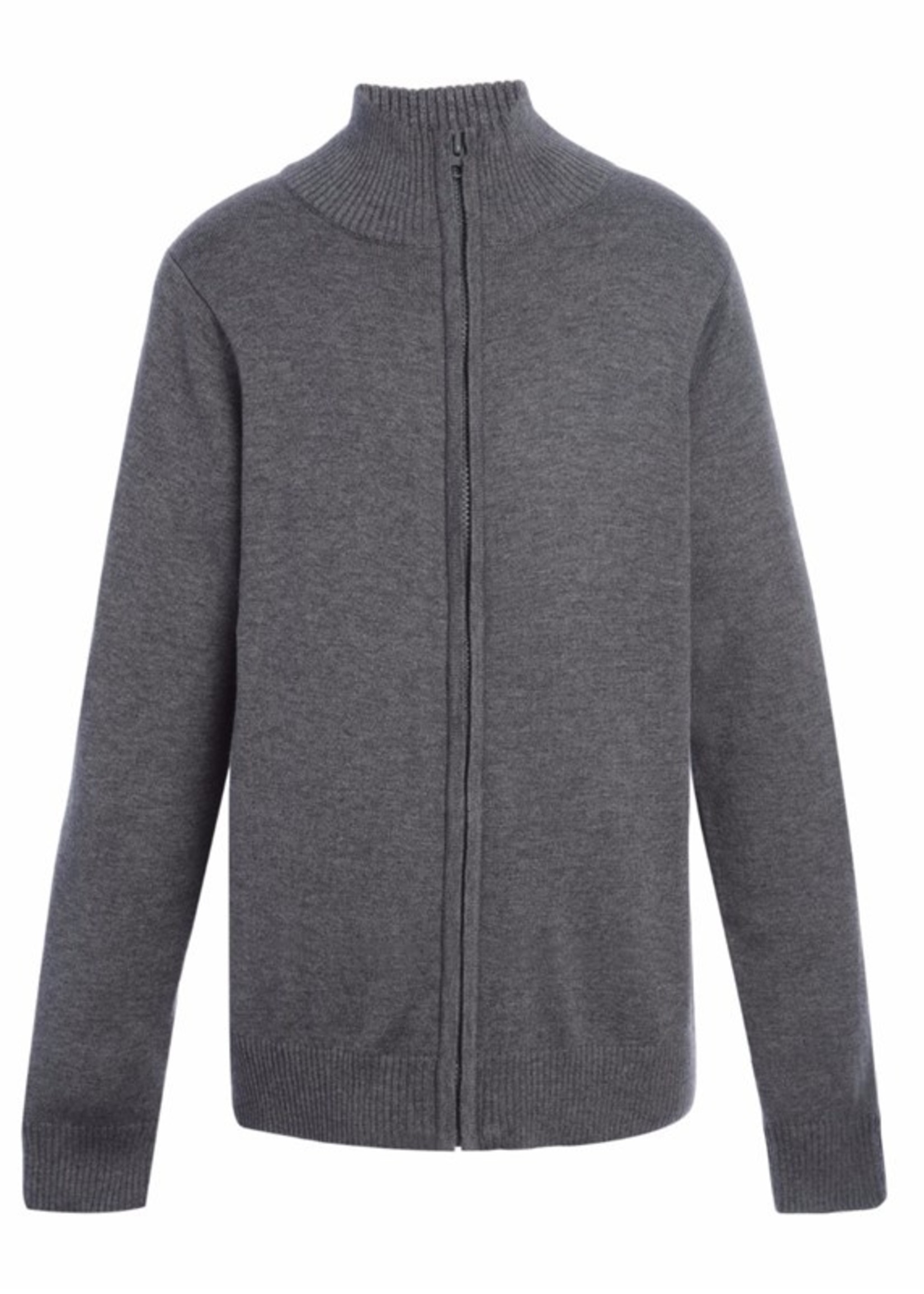 YOUTH  FULL ZIP SWEATER WITH EMBRODIERY LOGO