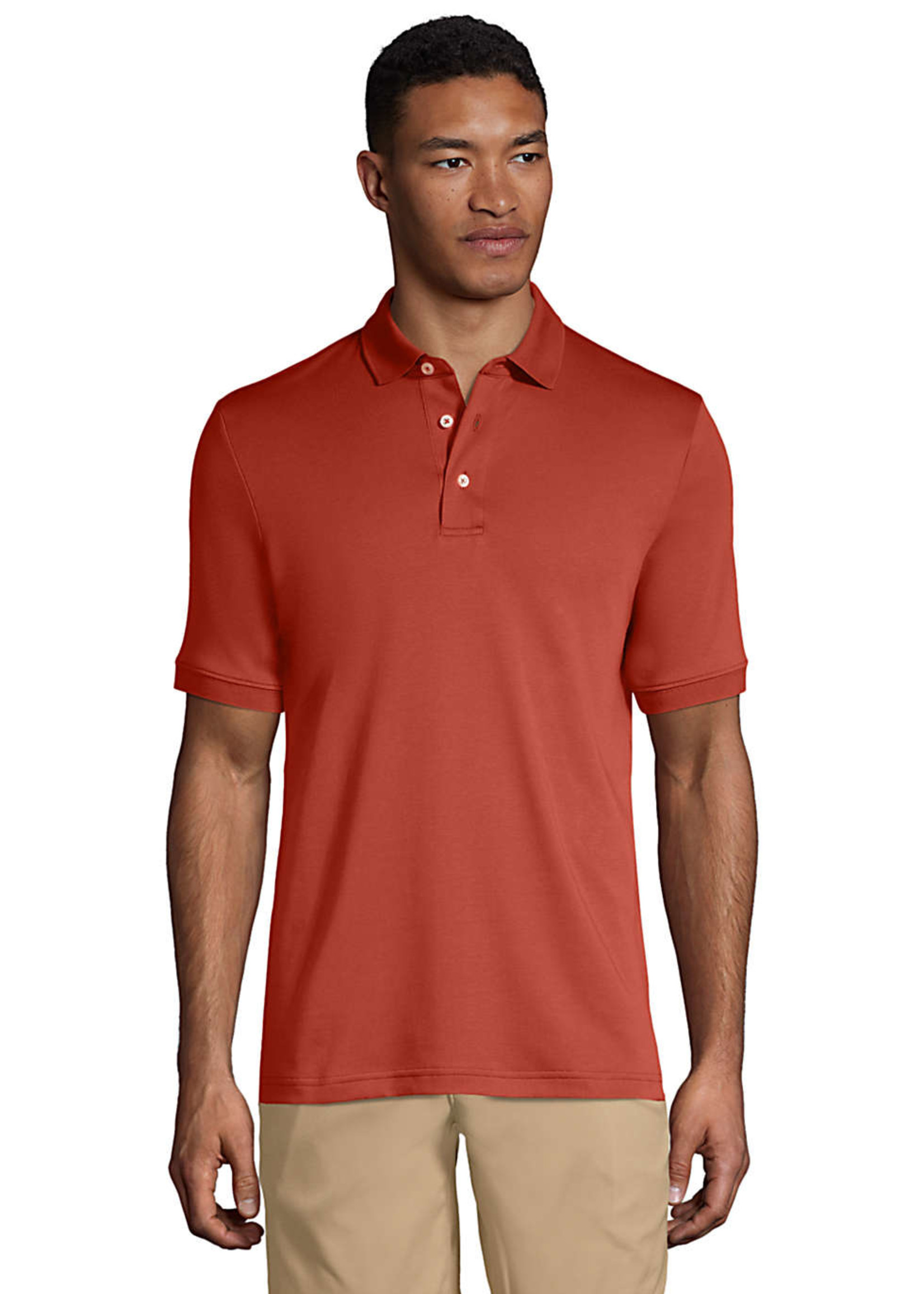 HIGH SCHOOL CO-ED LANDS' END INTERLOCK POLO WITH EMBROIDERY LOGO