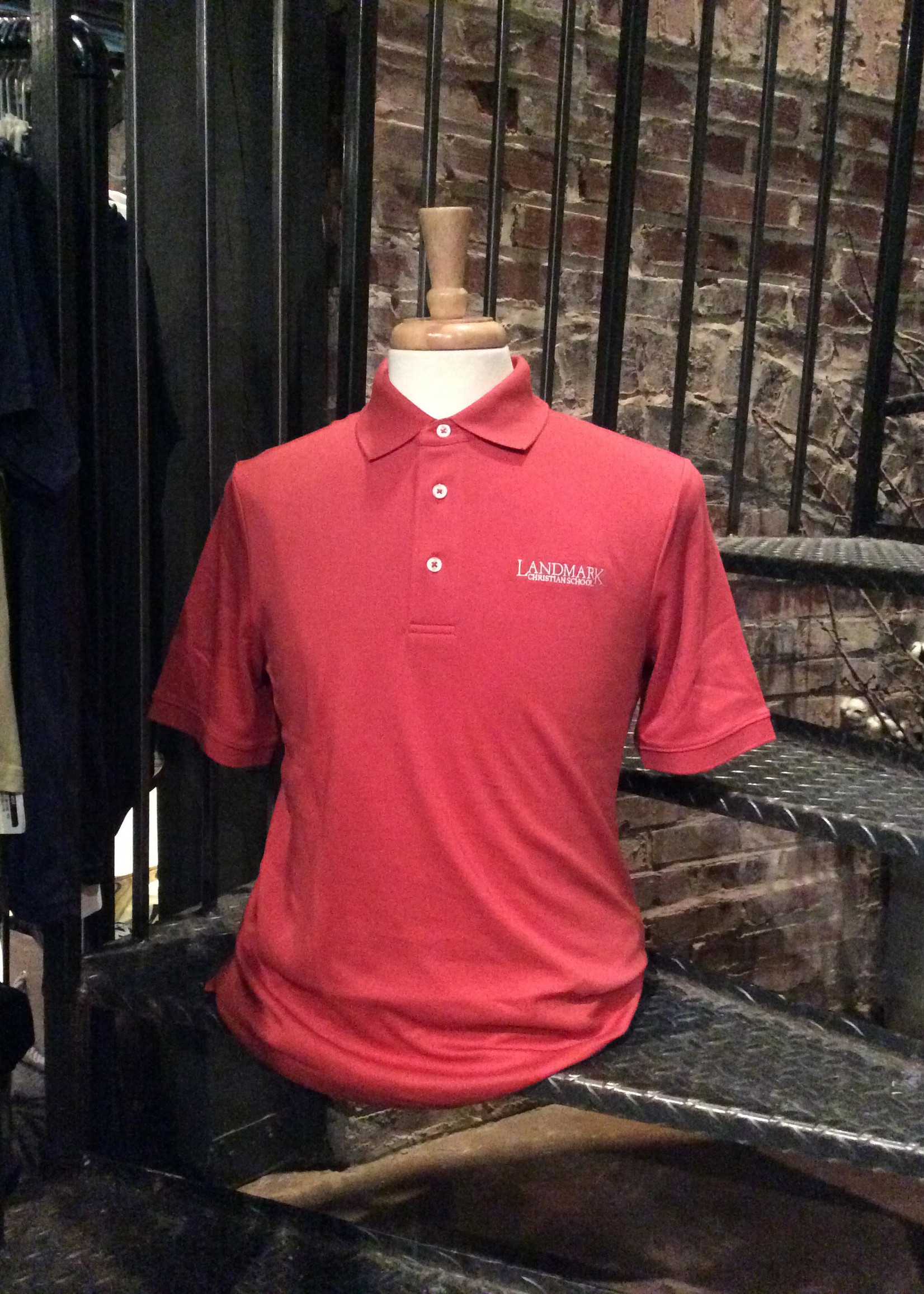 HIGH SCHOOL CO-ED LANDS' END INTERLOCK POLO WITH EMBROIDERY LOGO