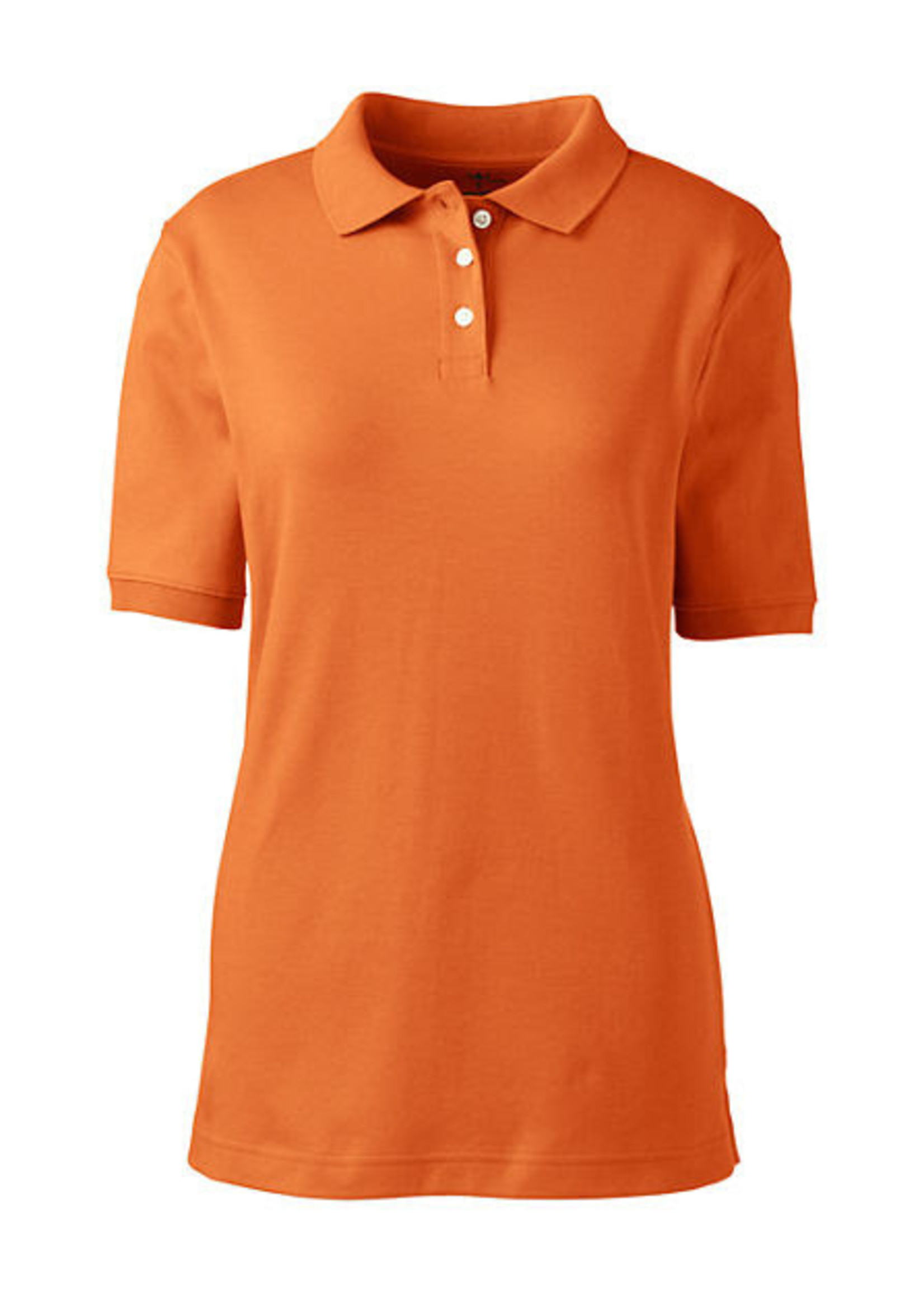 LADIES FEMININE FIT INTERLOCK POLO WITH EMBROIDERY LOGO