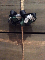 PLAID & RIBBON BURST BOW ON A BARRETTE