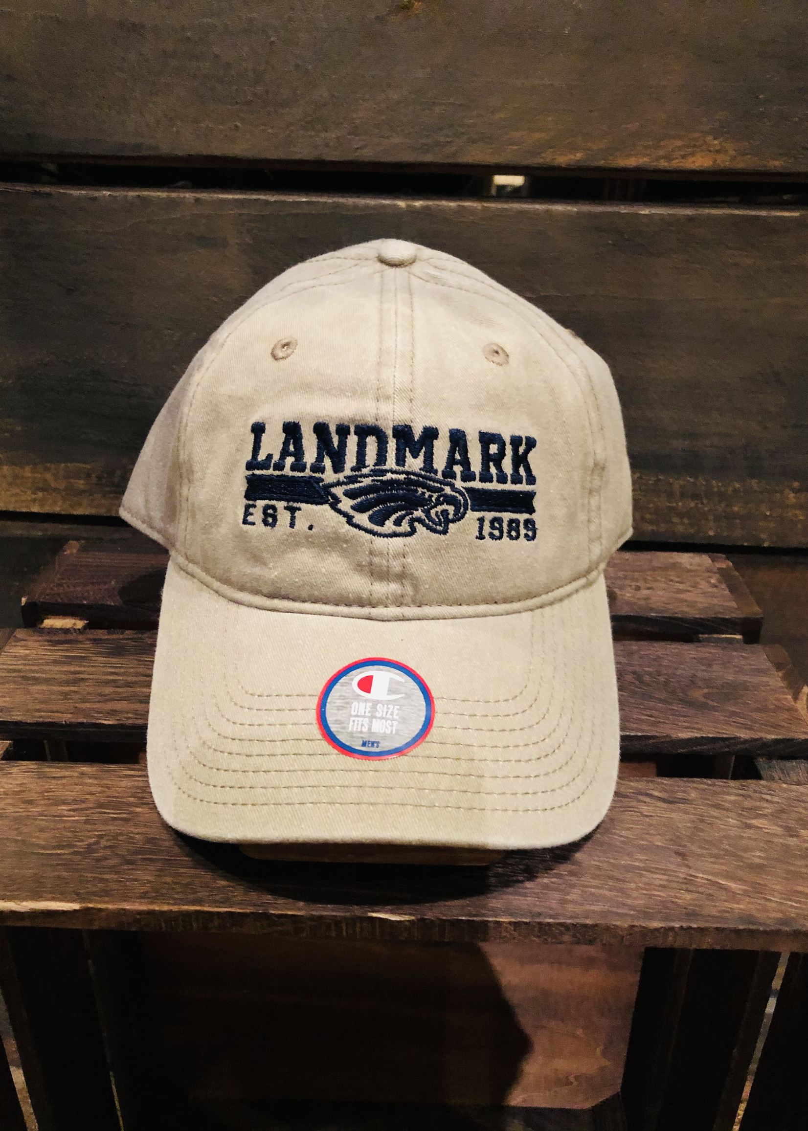 MEN'S PIGMENT DYED TWILL ADJUSTABLE CAP WITH EMBROIDERY LOGO ON FRONT AND BACK